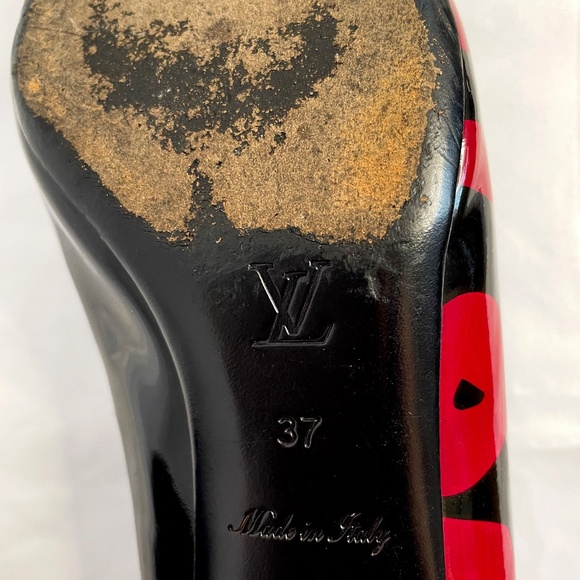 Louis Vuitton x Stephen Sprouse Black and Pink Graffiti Kitten Heels - Picture 5 of 7
